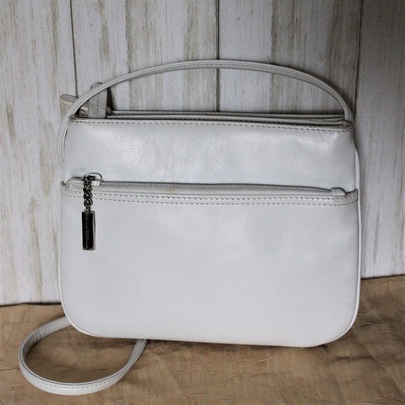 Giani Bernini White Leather Cross-body Bag - Picture 3 of 8